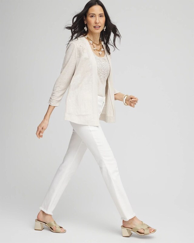 Lace Linen Cardigan - image 2